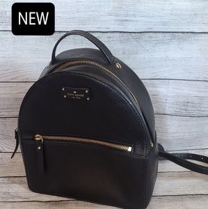 NEW Kate Spade leather mini black backpack purse
